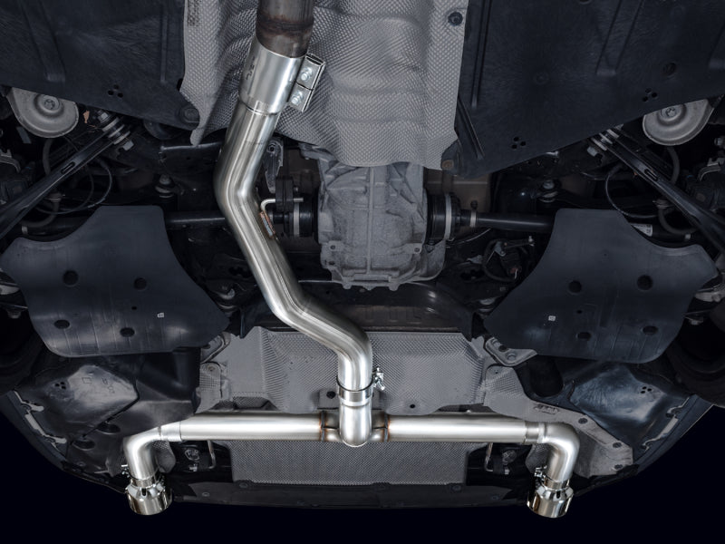 AWE Tuning 19-23 BMW 330i / 21-23 BMW 430i Base G2X Track Edition Axle-Back Exhaust - Chrome Silver