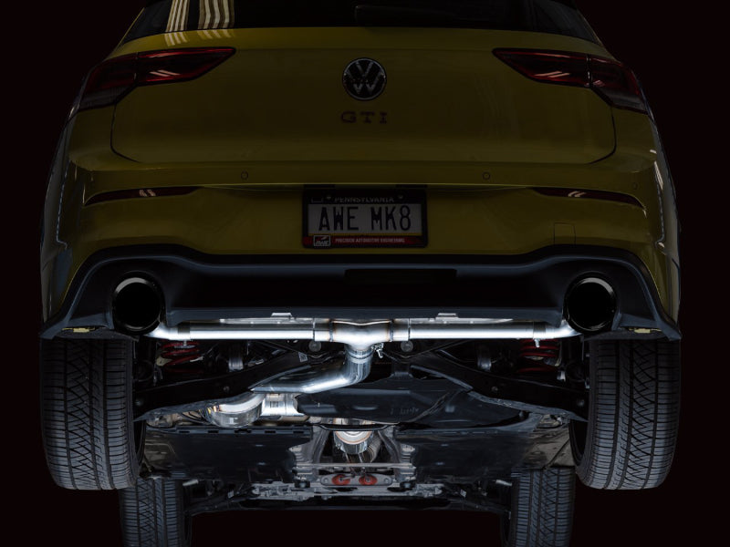 AWE Tuning 2022 VW GTI MK8 Touring Edition Exhaust - Diamond Black Tips