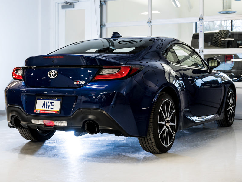 AWE Tuning Subaru BRZ / Toyota GR86 / Toyota 86 Track Edition Cat-Back Exhaust- Diamond Black Tips