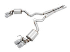 AWE Tuning 2018+ Ford Mustang GT (S550) Cat-Back Exhaust - Touring Edition (Quad Chrome Silver Tips)
