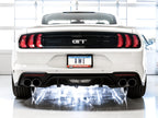 AWE Tuning 2018+ Ford Mustang GT (S550) Cat-Back Exhaust - Touring Edition (Quad Chrome Silver Tips)