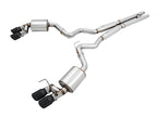 AWE Tuning 2018+ Ford Mustang GT (S550) Cat-Back Exhaust - Touring Edition (Quad Diamond Black Tips)