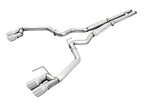 AWE Tuning 2018+ Ford Mustang GT (S550) Cat-Back Exhaust - Track Edition (Quad Chrome Silver Tips)