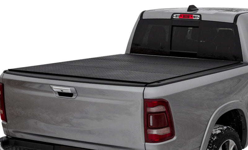 Access LOMAX 09-18 Ram 1500 / 19+ Ram Classic (w/o Rambox) 5ft 7in Trifold Bed Cover - Black Diamond