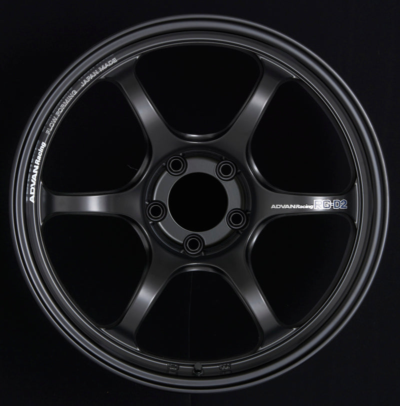 Advan RG-D2 17x7.5 +38 5x100 Semi Gloss Black Wheel