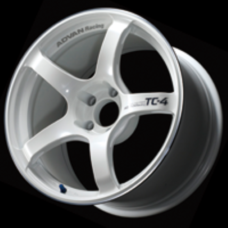 Advan TC4 15x6.0 +45 4x100 Racing White Metallic and Ring Wheel