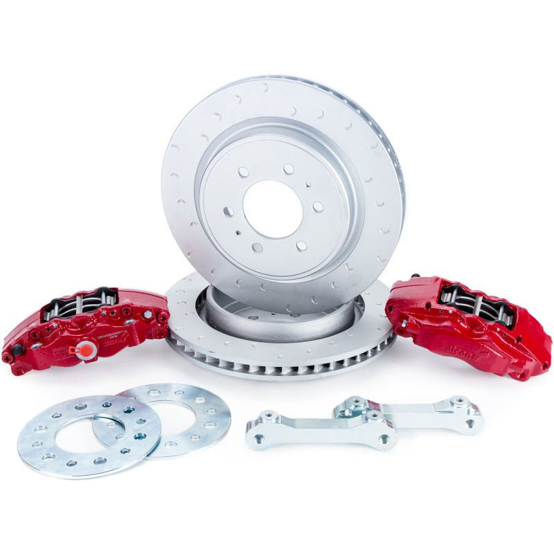 Alcon 10-14 & 17-18 Raptor/09-17 F150 360x32 Rotors 4-Piston Red Rear Brake Kit w/o Elect Park Brake Alcon Big Brake Kits