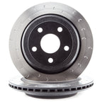 Alcon 2007+ Jeep JK-JL 330x22mm Rotors 4-Piston Red Calipers Rear Brake Kit (Includes Brake Lines) Alcon Big Brake Kits