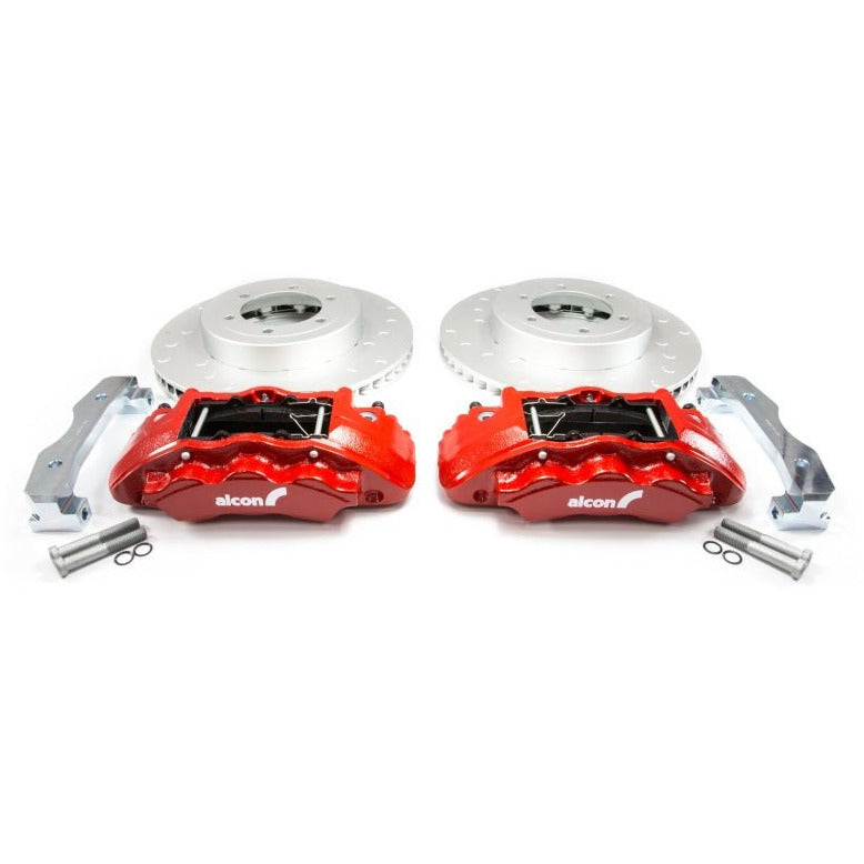 Alcon 2016+ Toyota Tacoma w/ 17in+ Wheels 352x30mm Rotors 6-Piston Red Calipers Front Brake Kit Alcon Big Brake Kits