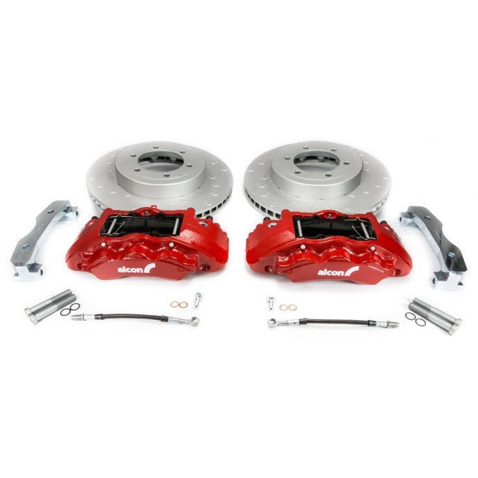Alcon 2016+ Toyota Tacoma w/ 17in+ Wheels 352x30mm Rotors 6-Piston Red Calipers Front Brake Kit Alcon Big Brake Kits