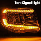 AlphaRex 05-11 Toyota Tacoma NOVA LED Projector Headlights Plank Style Alpha Black w/Actv Light/DRL