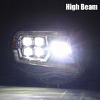 AlphaRex 05-11 Toyota Tacoma NOVA LED Projector Headlights Plank Style Alpha Black w/Actv Light/DRL