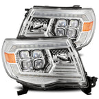 AlphaRex 05-11 Toyota Tacoma NOVA LED Projector Headlights Plank Style Chrome w/Activation Light/DRL