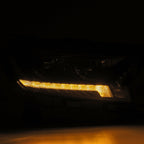 AlphaRex 19-21 Ford Ranger LUXX LED Proj Headlights Plank Style Black w/Seq Signal/DRL