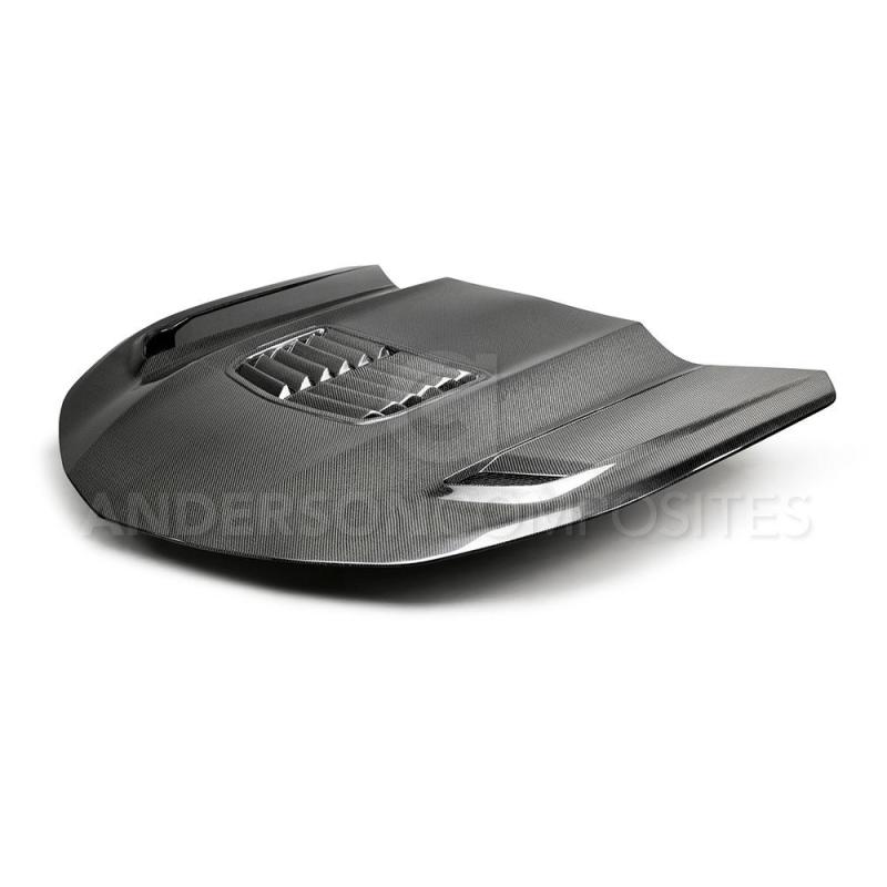 Anderson Composites 16-19 Chevrolet Camaro Double Sided Carbon Fiber Type-T2 Style Hood Anderson Composites Hoods