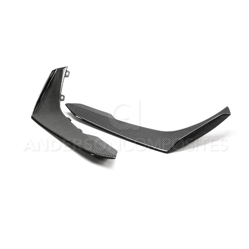 Anderson Composites 17-18 Chevy Camaro ZL1 1LE Type-LE Carbon Fiber Front Bumper Canards Anderson Composites Carbon Accessories