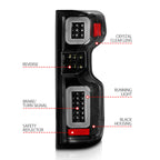 ANZO 19-21 Chevy Silverado Full LED Taillights Black Housing Clear Lens G2 (w/C light Bars)