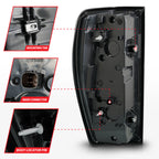 ANZO 19-23 GMC Sierra 1500/2500HD/3500HD Smoke Black Replacement Full LED Bar Tail Light