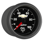 AutoMeter Gauge Oil Press 2-1/16in. 100PSI Digital Stepper Motor Chevy Gold Bowtie AutoMeter Gauges