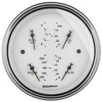 AutoMeter Gauge Quad 3-3/8in. 0 Ohm(e) to 90 Ohm(f)Elec Old Tyme White AutoMeter Gauges