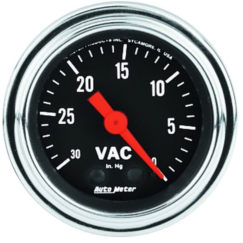 AutoMeter Gauge Vacuum 2-1/16in. 30Inhg Mechanical Traditional Chrome AutoMeter Gauges