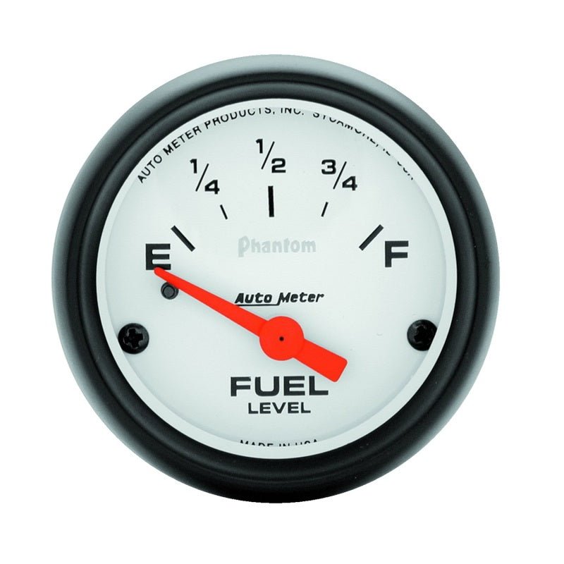 Autometer Phantom 2-1/16 inch Fuel Level Gauge AutoMeter Gauges