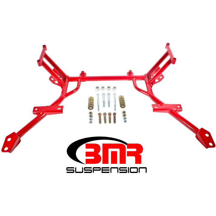 BMR 05-10 S197 Mustang K-Member w/ No Motor Mounts and STD. Rack Mounts - Red BMR Suspension Crossmembers