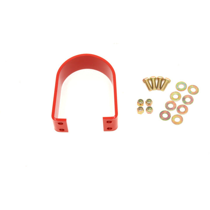 BMR 05-14 S197 Mustang BMR Rear Tunnel Brace Loop Upgrade - Red BMR Suspension Chassis Bracing