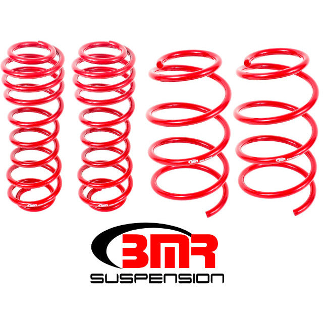 BMR 05-14 S197 Mustang GT Drag Version Lowering Springs (Set Of 4) - Red BMR Suspension Lowering Springs