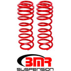 BMR 05-14 S197 Mustang GT/GT500 Rear Performance/Drag Lowering Springs - Red BMR Suspension Lowering Springs