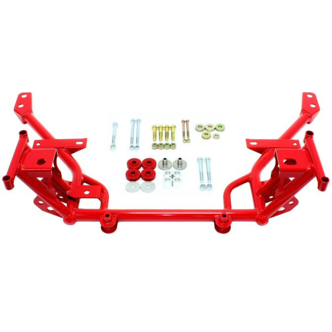BMR 05-14 S197 Mustang K-Member w/ STD. Motor Mounts and STD. Rack Mounts - Red BMR Suspension Crossmembers