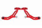 BMR 10-14 Ford Mustang Adj. Lower A-Arms w/ Delrin/Rod End / 19mm Tall Ball Joint - Red
