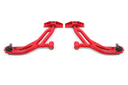 BMR 10-14 Ford Mustang Non-Adj. Lower A-Arms Delrin/Rod End w/ 19mm Tall Ball Joint - Red