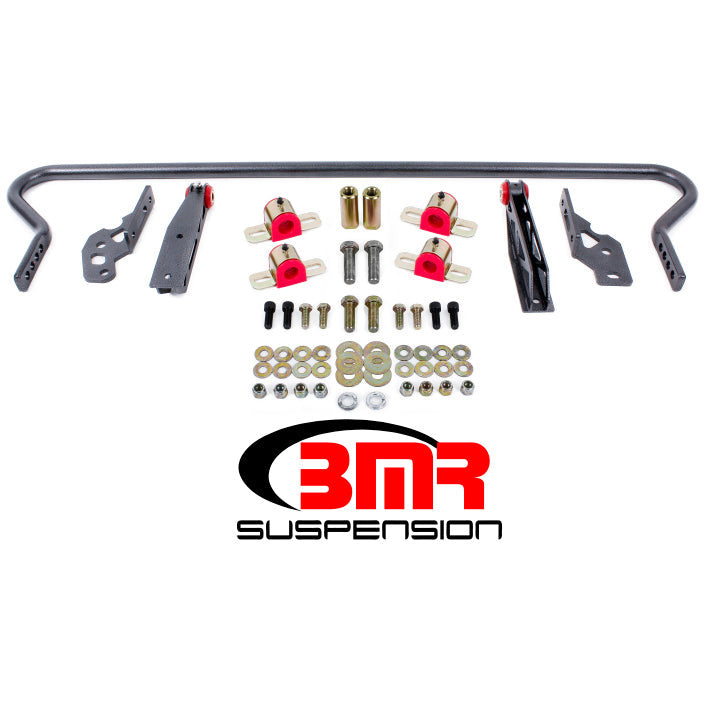 BMR 11-14 S197 Mustang Rear Hollow 25mm Adj. Sway Bar Kit w/ Bushings - Black Hammertone BMR Suspension Sway Bars