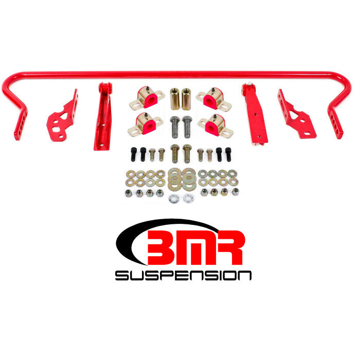 BMR 11-14 S197 Mustang Rear Hollow 25mm Adj. Sway Bar Kit w/ Bushings - Red BMR Suspension Sway Bars