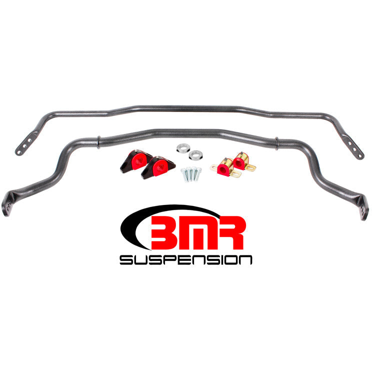 BMR 15-17 S550 Mustang Front & Rear Sway Bar Kit w/ Bushings - Black Hammertone BMR Suspension Sway Bars