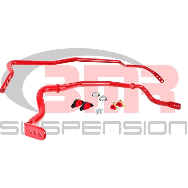 BMR 15-17 S550 Mustang Front & Rear Sway Bar Kit w/ Bushings - Red BMR Suspension Sway Bars