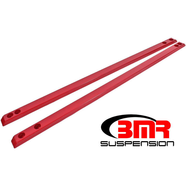 BMR 15-17 S550 Mustang Super Low Profile Chassis Jacking Rails - Red BMR Suspension Chassis Bracing