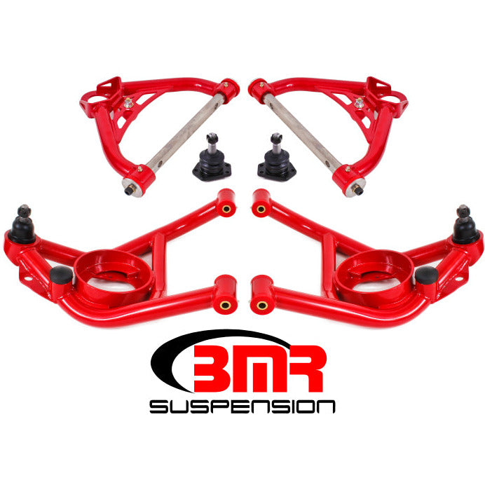 BMR 70-81 2nd Gen F-Body Upper And Lower A-Arm Kit - Red BMR Suspension Control Arms