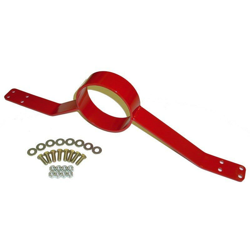 BMR 79-03 Fox Mustang Driveshaft Safety Loop - Red BMR Suspension Driveshaft Loops