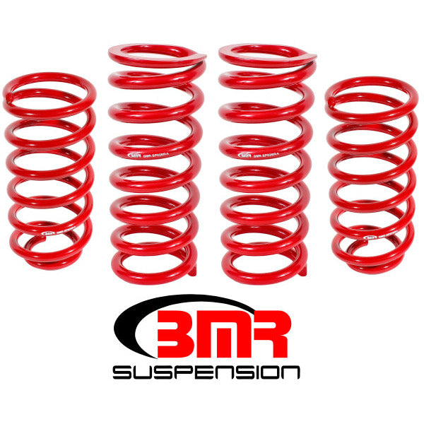 BMR 79-04 Fox Mustang Lowering Spring Kit (Set Of 4) - Red BMR Suspension Lowering Springs