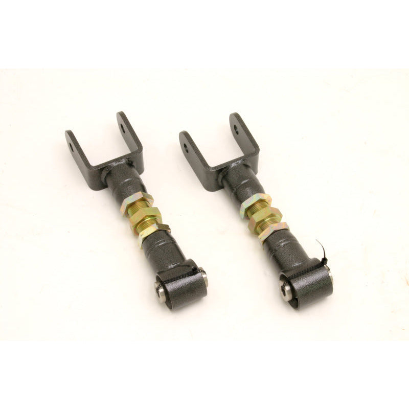 BMR 79-04 Fox Mustang Upper Control Arms On-Car Adj. w/ Spherical Bearings - Black Hammertone BMR Suspension Control Arms