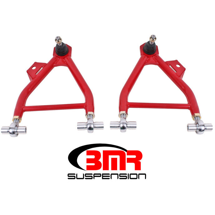 BMR 94-04 Mustang Lower A-Arms (Coilover Only) w/ Adj. Rod End and STD. Ball Joint - Red BMR Suspension Control Arms