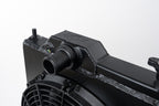 CSF 01-07 Mitsubishi Evo 7/8/9 Full-Slim Radiator w/12in Fan &amp; Shroud/-16AN - Black