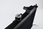CSF 01-07 Mitsubishi Evo 7/8/9 Full-Slim Radiator w/12in Fan &amp; Shroud/-16AN - Black