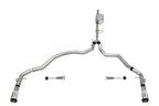 Corsa 2021-2025 Ford F-150 SuperCab/6.5in Bed 3.5L V6 Sport Cat-Back Dual Rear Exit-Polished