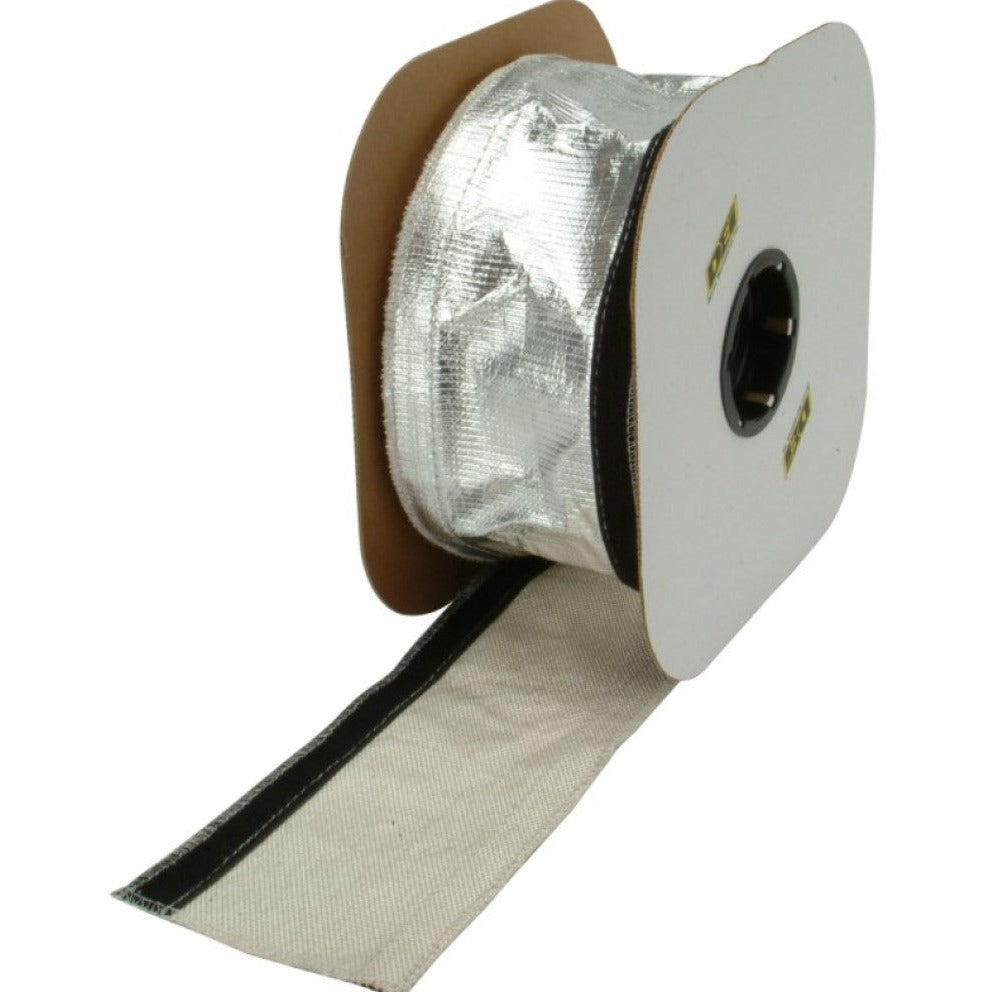 DEI Heat Shroud 2-1/2in x 50ft Spool - Aluminized Sleeving-Hook and Loop Edge DEI Thermal Wrap