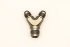 DeatschWerks 6AN Male Flare + 6AN Male Flare to 8AN Male Flare Y Block Fitting