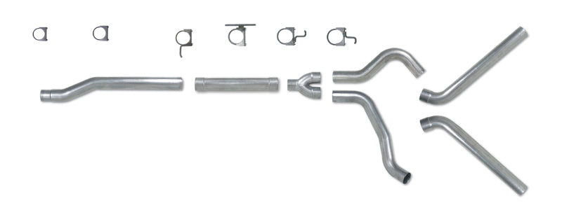 Diamond Eye KIT 4in Catback MFLR RPLCMENT PIPE DUAL AL: 03-07 FORD 6.0L F250/F350
