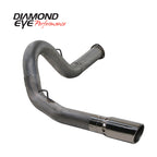 Diamond Eye KIT 5in DPF-BACK Single SS 07.5-08 CHEVY 6 6L 2500/3500 PCKGD BX46X14X14OD EL-PL